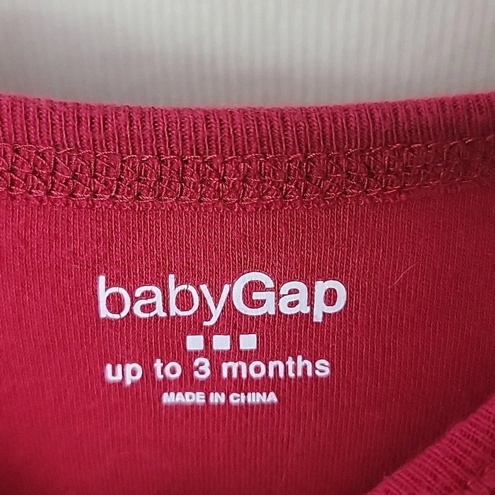 BABY GAP Bundle of 3 Baby Boy Winter Holiday Long‎ Sleeve One Piece Outfits